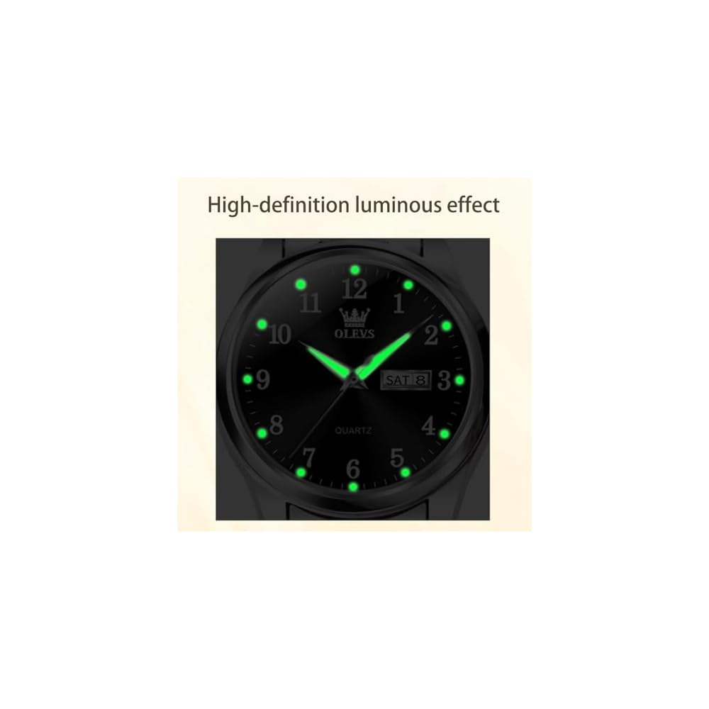 OLEVS Women's Analog Quartz Watch Silver Stainless Steel Band Waterproof Luminous Casual Fashion Timepiece