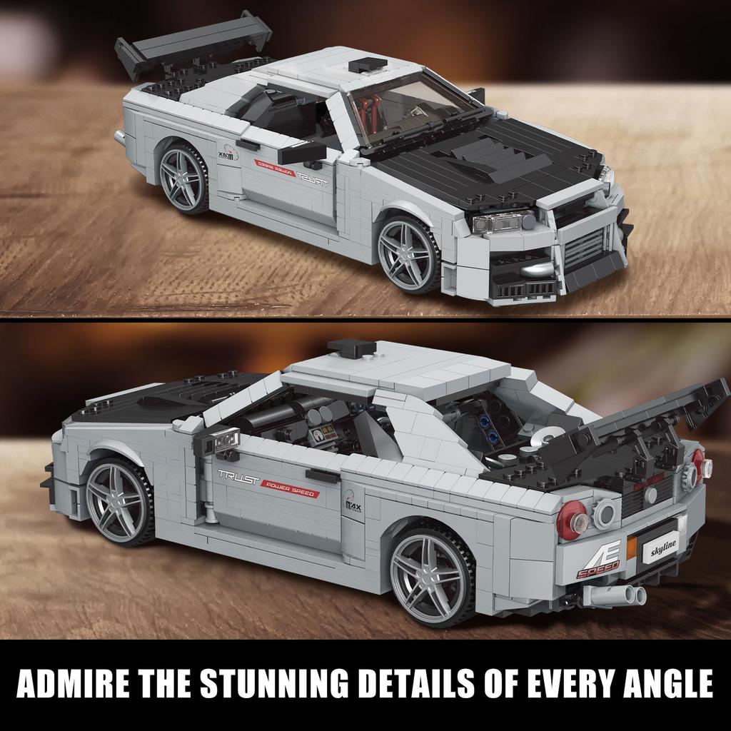 Mould King 10113 Science and Technology Sports Car Building Block Kit, 1471-Piece Model Car Kit, Toy Car, Racing Car Gift for Kids (Static Version)