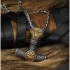 Hohe Qualität 316L Edelstahl Doppelseitige Viking Rune männer Anhänger Halskette männer Thor Hammer Anhänger Schmuck Geschenk