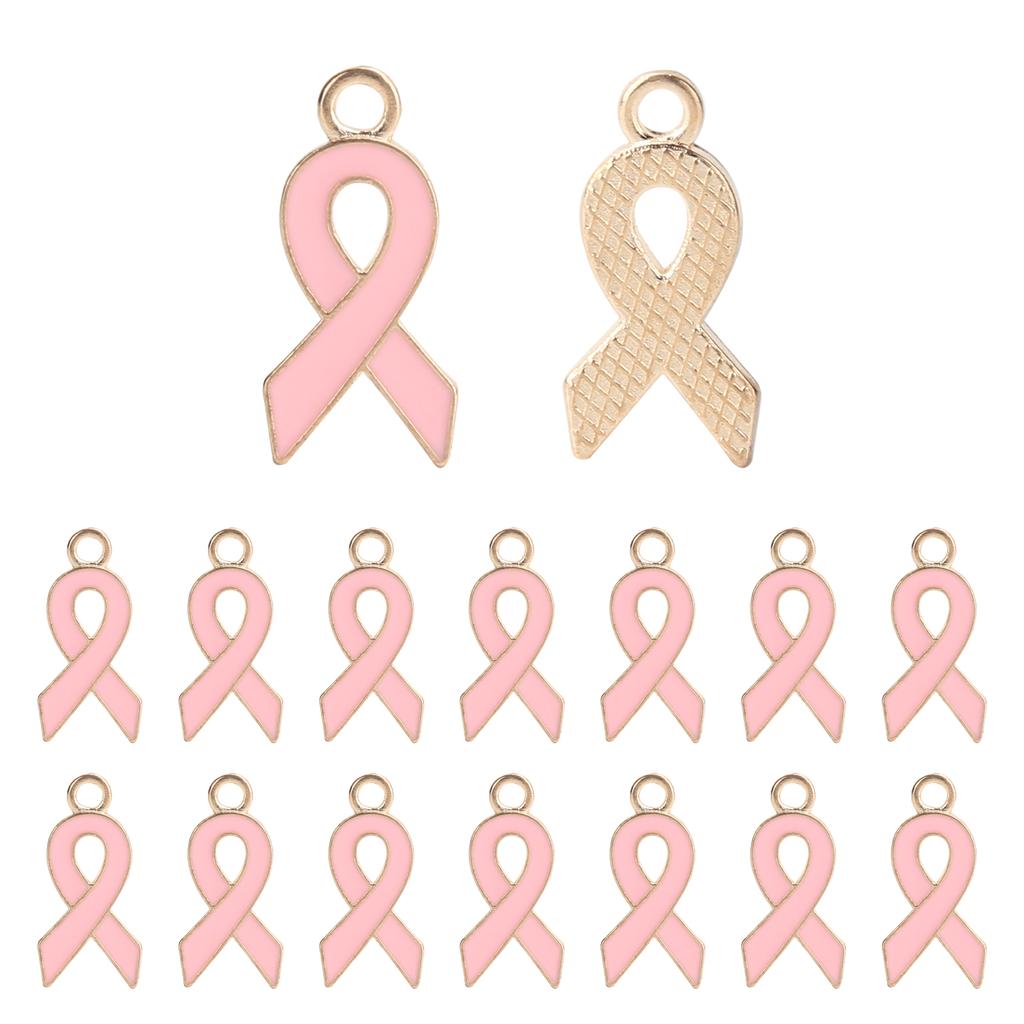 30pcs Ribbon Pendant Jewelry Making DIY Accessories for Necklace Bracelet Key Chain Pink