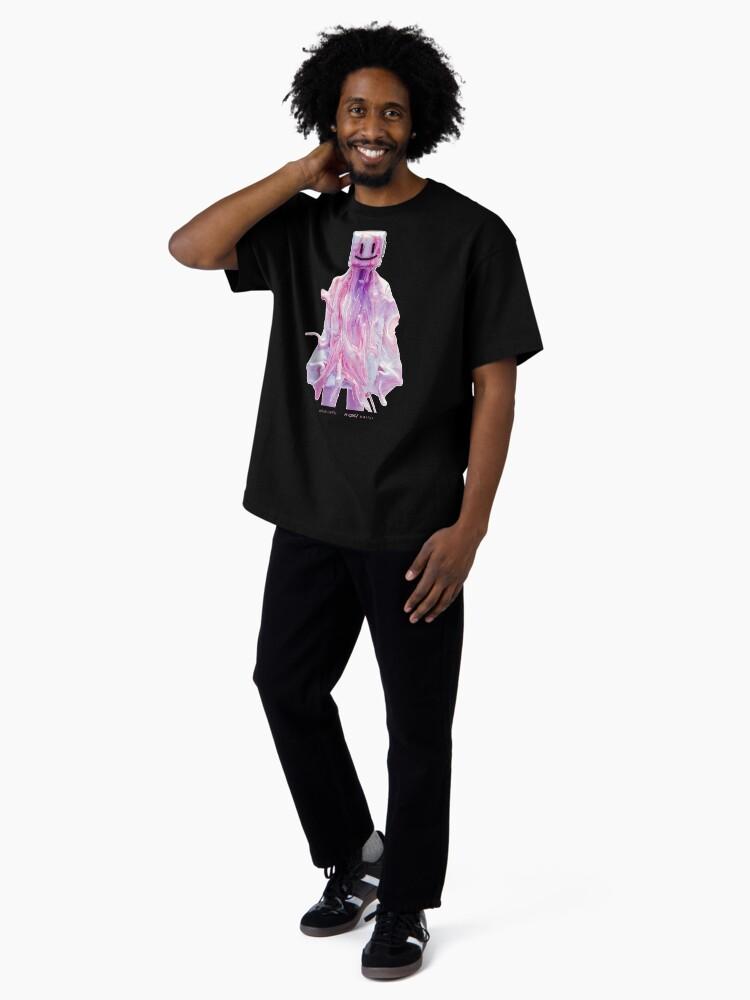 Liquid Television Smiley Happy - Variant 2 [Futuristic Liquid Acrylic Television Head] Oversized Unisex T-Shirt