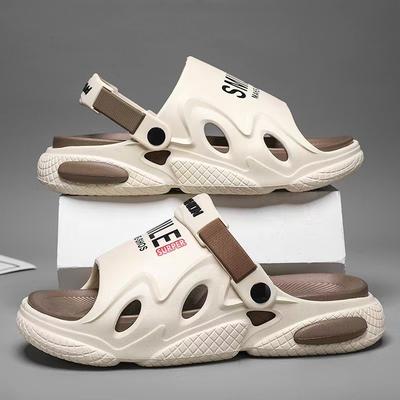 Summer New Men's Slippers Thick-soled Non-slip One-word Drag Indoor and Outdoor Wear Men's Casual, Comfortable and Lightweight Two-wear Sandals