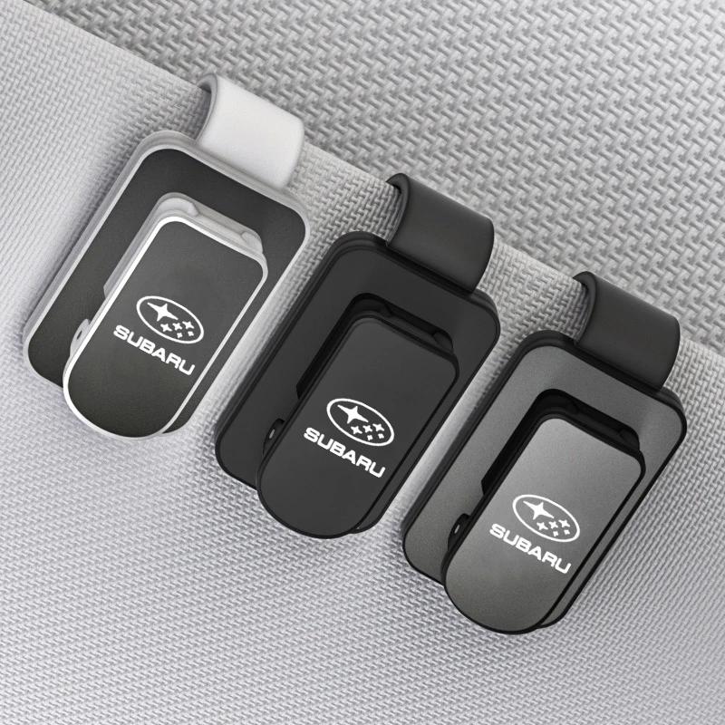 For Subaru XV WRC WRX BRZ FORESTER IMPREZA LEGACY OUTBACK STI Car Sun Visor Hanging Glasses Clip Card Fastener Holder Decoration ysi8