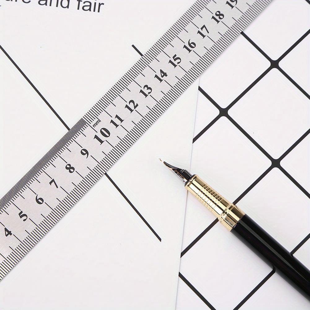 1 Stück Edelstahl Metall Lineal Gerade Doppelseitig Präzisionsmesswerkzeug Skala Metrisches Lineal Zubehör 30cm
