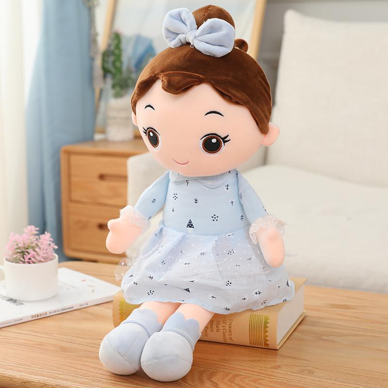 90cm Cute Angel Girl Plush Toy Lovely Stuffed Anime Figure Doll Wear Beautiful Dress Soft Toys For Girls Nice Christmas Gifts
