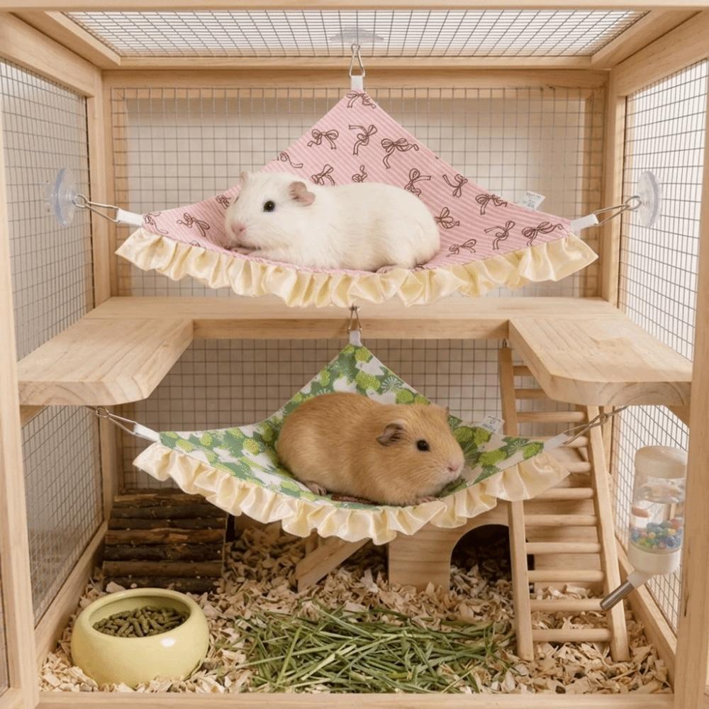 Metal Small Pet Hammock Compact Corner Bed Breathable Guinea Pig  For Squirrel