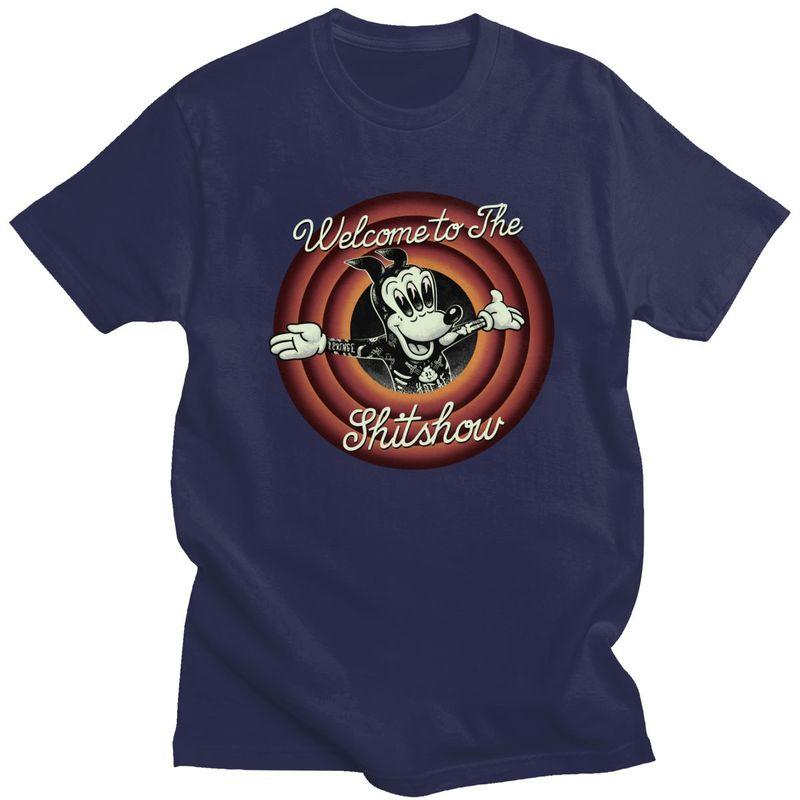 Custom Fashion Welcome To The Shitshow T Shirt Men Short Sleeve Tshirt Casual Tee 100 Cotton Oversized Tshirts Merchandise