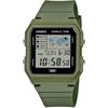 World Time Digital Unisex Wristwatch LF-30W-3A Biomass Plastic Band Khaki Green