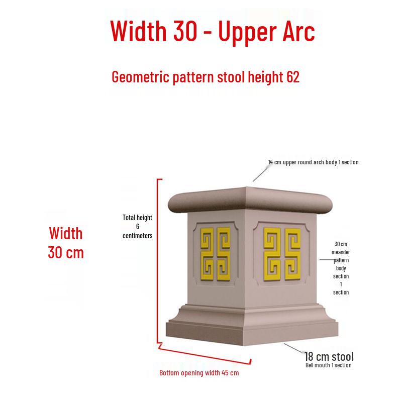European Villa Courtyard Roman Column Base for Exterior Wall Decoration