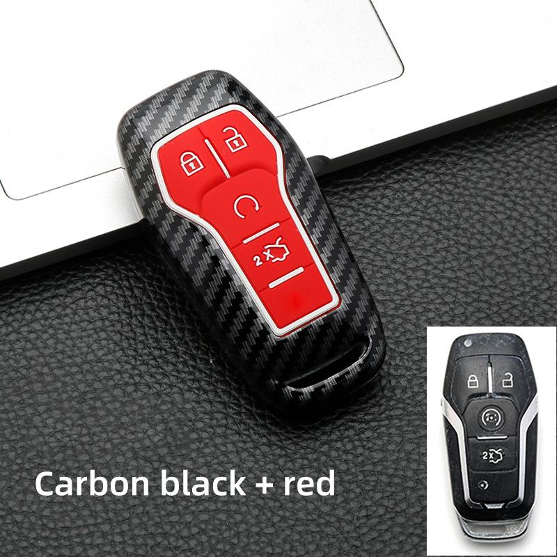 Abs Carbon Fiber Auto Key Fob Caser Fit For Ford Fusion Mondeo Mustang F-150 Explorer Edge Auto Auto Accessories