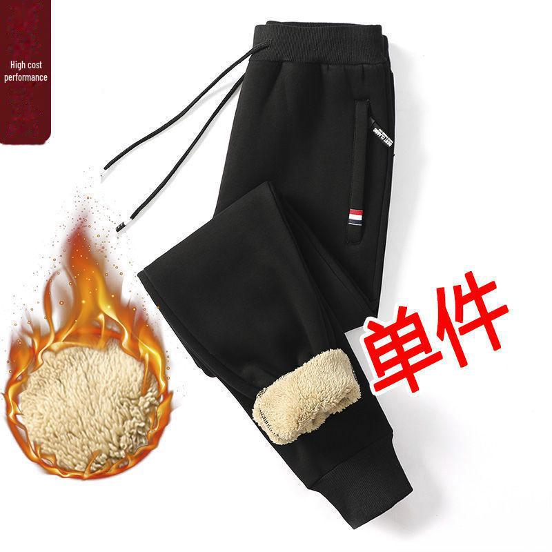 Herren Verschleißfeste Lammfell Winter Freizeit Hose - Koreanischer Stil, Trendig, Slim Fit Jogginghose