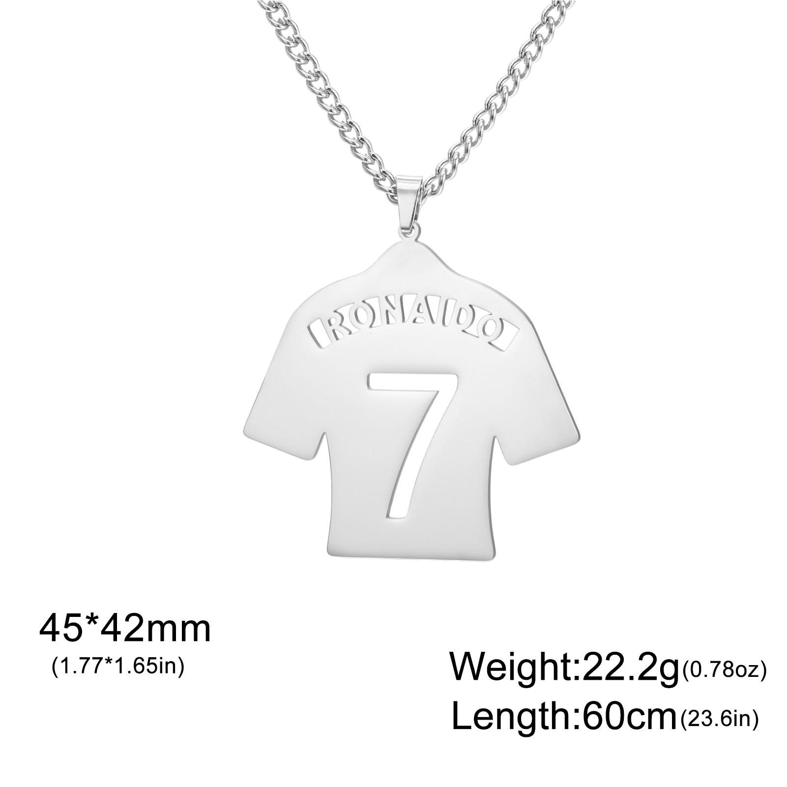 

Custom Soccer Clothes Necklace Personalized Name Number Pendant Women Men Football Team Ball Chain Stainless Steel Jewelry Gifts 60cm