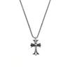 European-American Retro Cross Necklace: Personalized Small Niche Versatile Colorfast Sweater and Clavicle Chain.