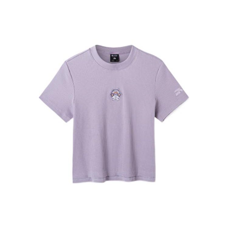 

Anta Printed Pattern Round Neck T-Shirt Women Tops Purple 962229145-1 XXL