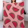 New Watermelon Pattern In Pink Throw Blanket Thin Soft Blanket for Summer Night Sleeping