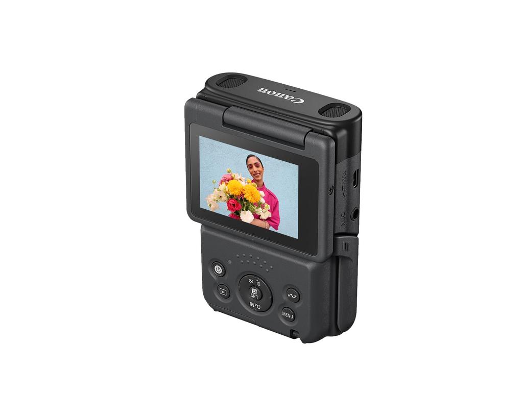 Canon PowerShot V10 Content Creator Compact Vlog Camera with Fixed 19mm 4K Face Live and Black Camera, Wide-Angle Lens, Video, Detection, Built-in