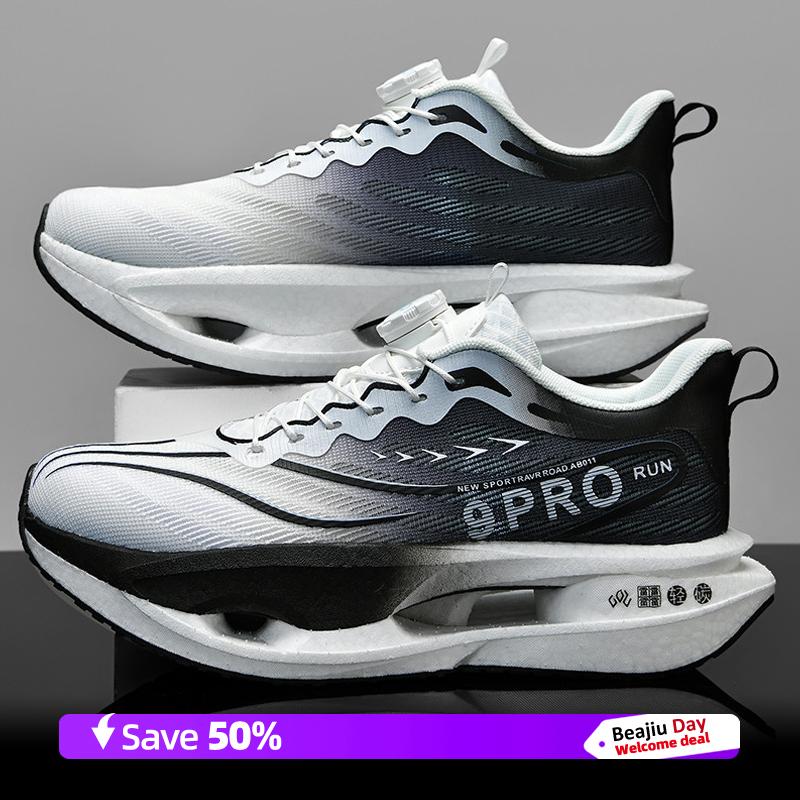 

Running Shoes Men Training Speciality Marathon Sports Breathable Lightweight Women s Comfortable Nonskid Leisure Sneakers 45 чорний