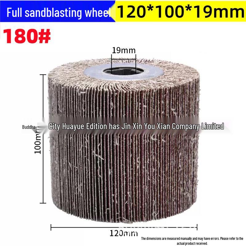 120x100 Cross Hole Sandpaper Polishing Wheel for Metal, Wood, and Stone