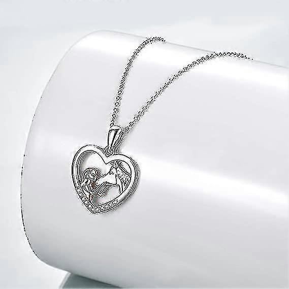 Girl And Horse Necklace For Girls Sterling Silver Horse Jewellery Horse Gifts For Women 18quot;
