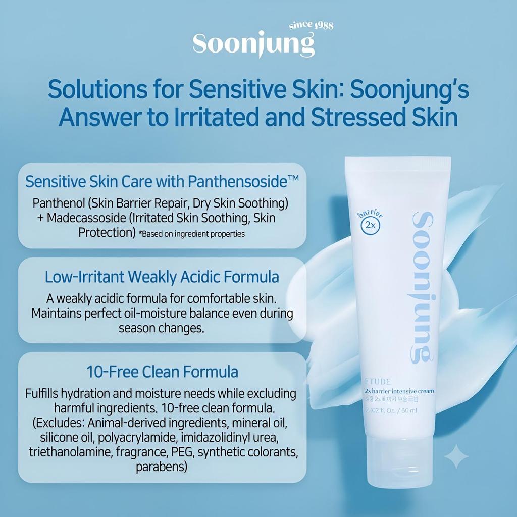 ETUDE SoonJung 2x Barrier Intensive Cream 60ml