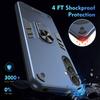 KEYSION Shockproof Armor Case for Samsung A17 5G Soft Silicone+PC Metal Ring Stand Phone Back Cover for Galaxy A17 5G