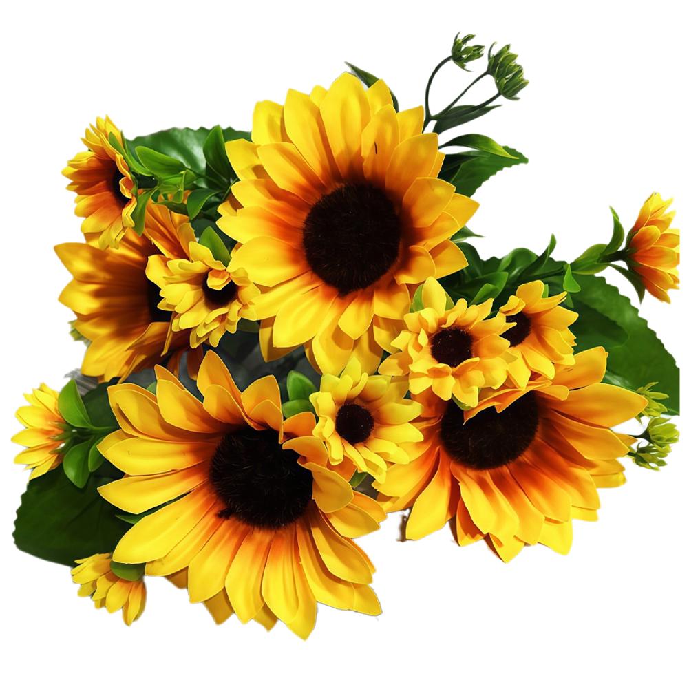 Simulated Flower Sunflower Sunflower Wedding Home Small Handle Flower Artificial Flowers Uniquer Home Festival Decor