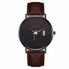 YOLAKO Brand Stylish Minimalist Mens Watch Leather Strap Watch British Style Calendar Simple Erkek Kol Saati Quartz Watch