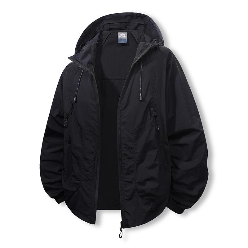 

Мужской летний костюм для защиты от солнца, тонкая повседневная куртка, рыбалка, ветровка-скин, защита от солнца, уличный мужской костюм для защиты от солнца 4XL