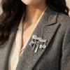 Zinc Zinc Alloy Sewing Supplies Brooch Vintage Metal Corsage Ornament Unique Lapel Pin  Backpack Accessory