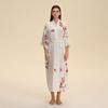 Yaoting Satin Plus Size Women's Long Sleeve Pajamas and Bathrobe Set - Spring/Fall Collection WP5021