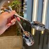 Stainless steel thickened square head spoon household soup spoon tableware kitchen tool