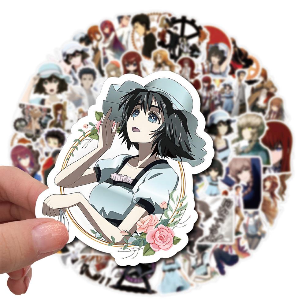 10/30/50pcs Anime Steins Gate Game Stickers Cartoon Makise Kurisu Shiina Mayuri Sticker Scrapbook Luggage Phone Graffiti Decals