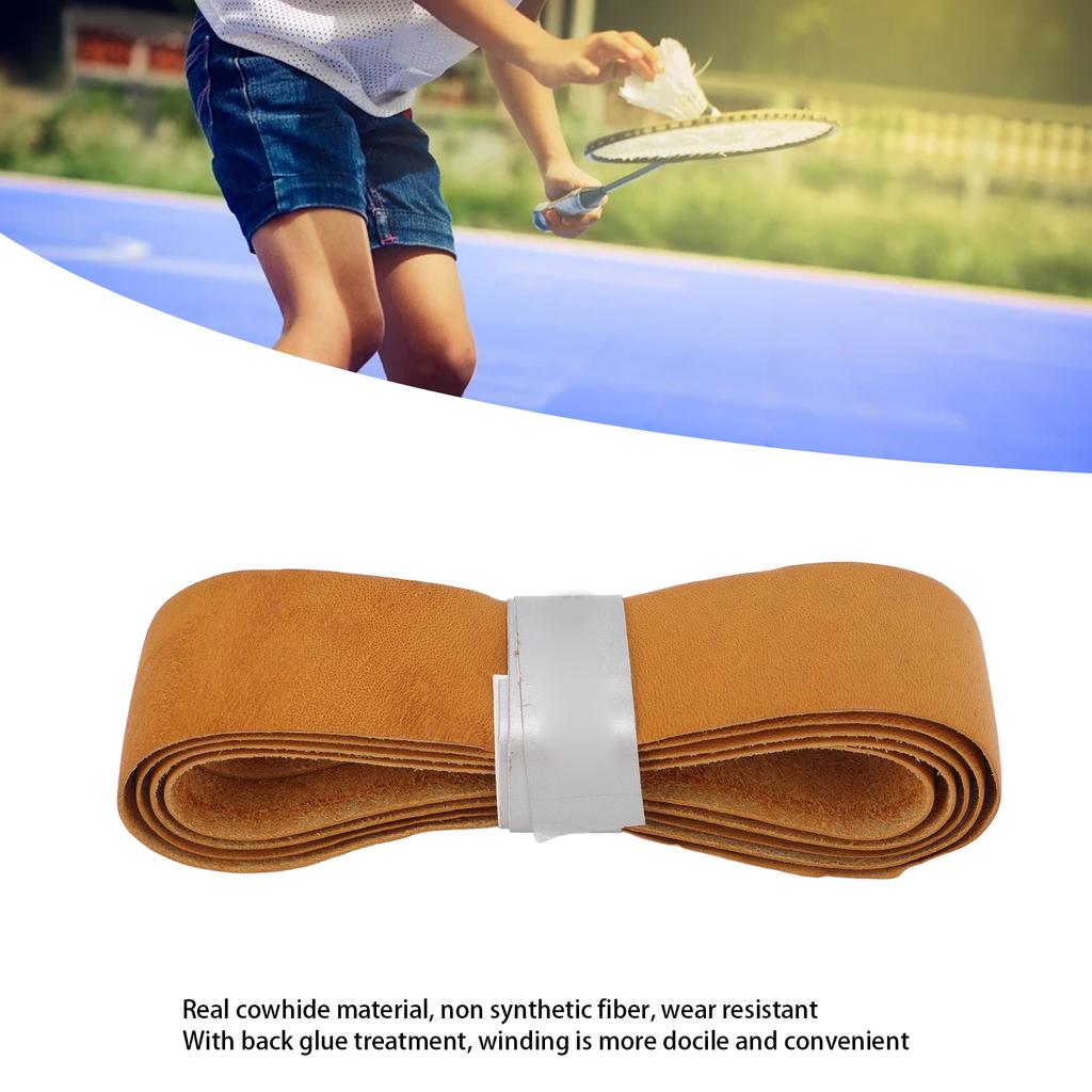 Cowhide Tennis Racquet Replacement Grips Wrapping Belt Badminton Racket Handle Tape Overgrip