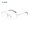 Let Me Shine - Zhao Lusi's Same Style Rimless Glasses for Women, Suitable for Myopia, with Adjustable Prescription Lenses, Pure Titanium Eyeglass