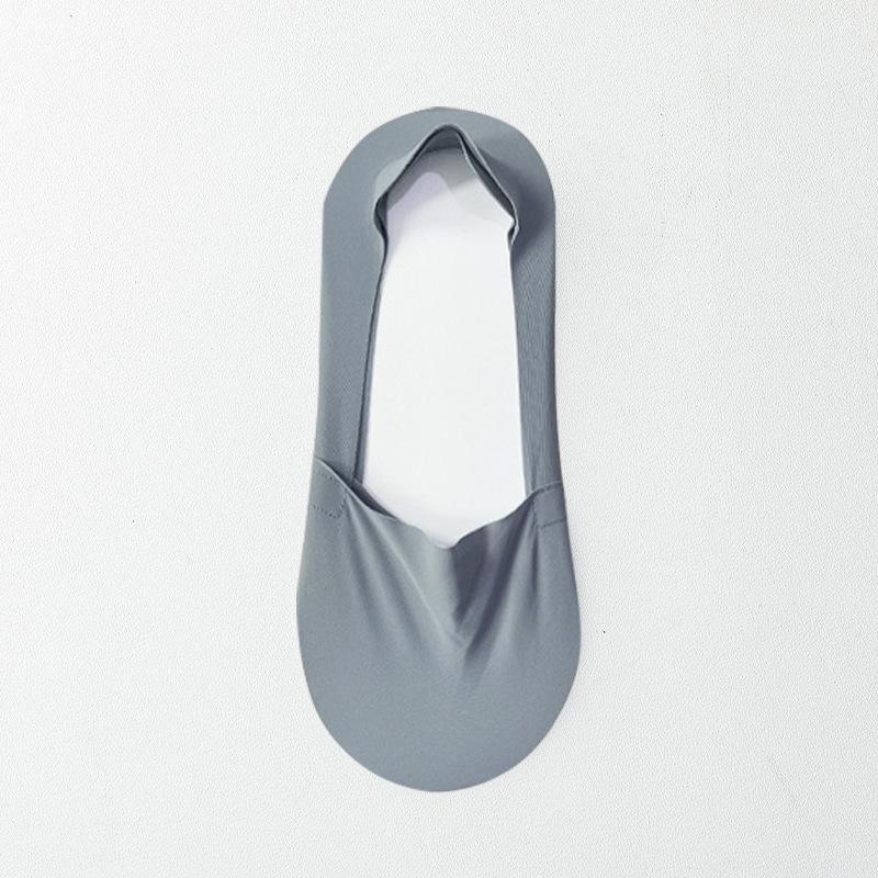 Plus Size Female Summer Thin Non Slip Non Slip Heel Shallow Mouth Invisible Ice Silk Boat Socks