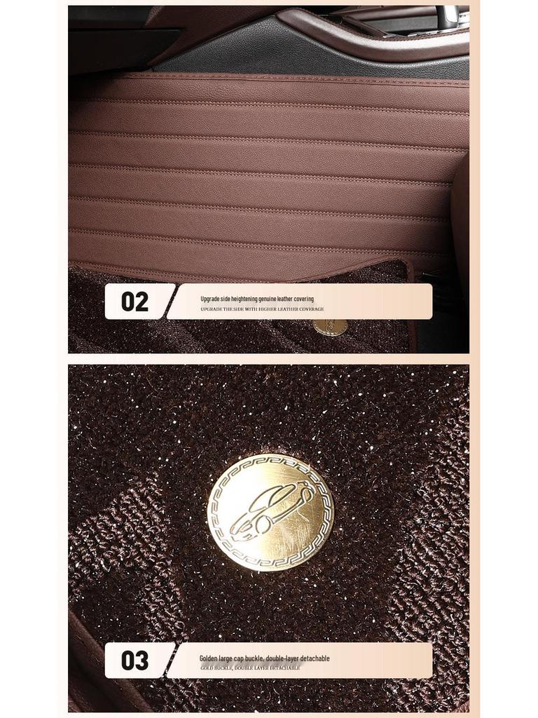 Full Coverage Genuine Leather Starry Sky Car Floor Mats - Double Layered for Thousands of Models