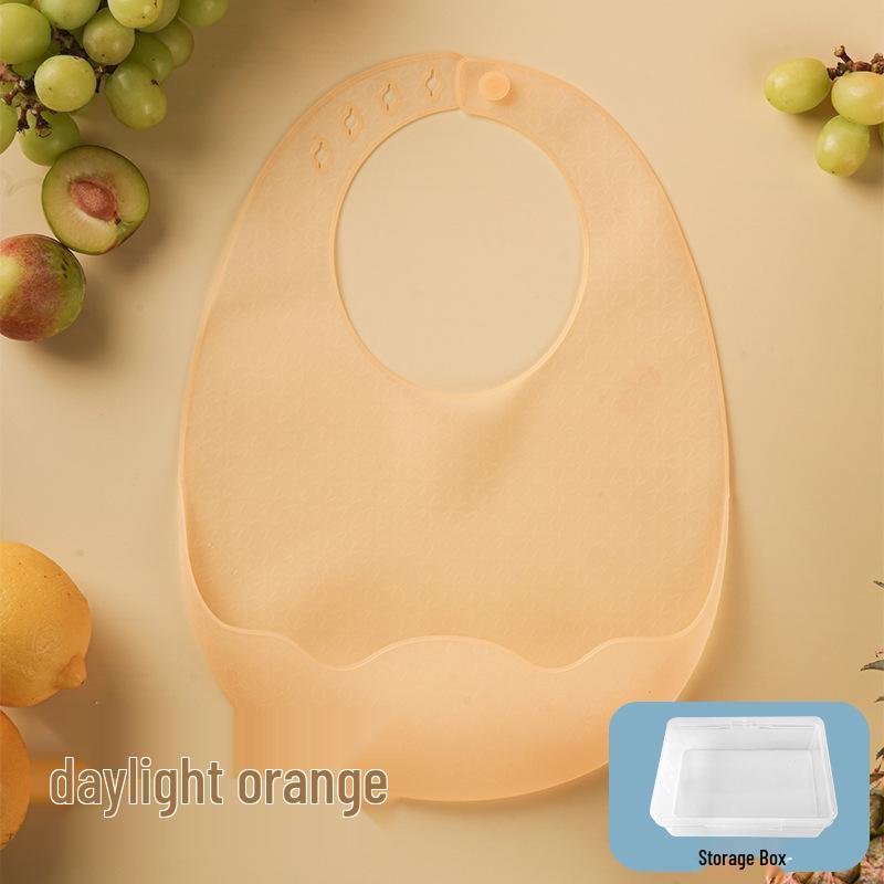 Ultra-Thin Waterproof Silicone Bib for Babies - Soft and Durable Drool and Food Catcher