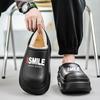 Cotton shoes men's winter kitchen non-slip waterproof velvet warm outer wear one pedal casual thickened cotton slippers