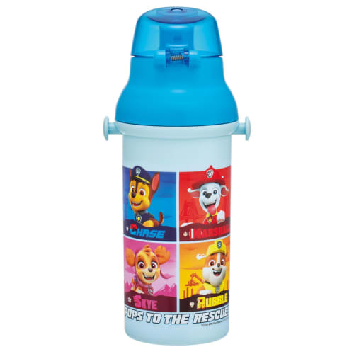 Skater Children's Water Bottle, 480ml, Direct Drinking, Plastic, One-Touch Operation, Dishwasher Safe, Made in Japan, Paw Patrol 25, Boys', PSB5SANAG-