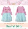 Spring Arrival: Girls' Long Sleeve Mesh Princess Dress