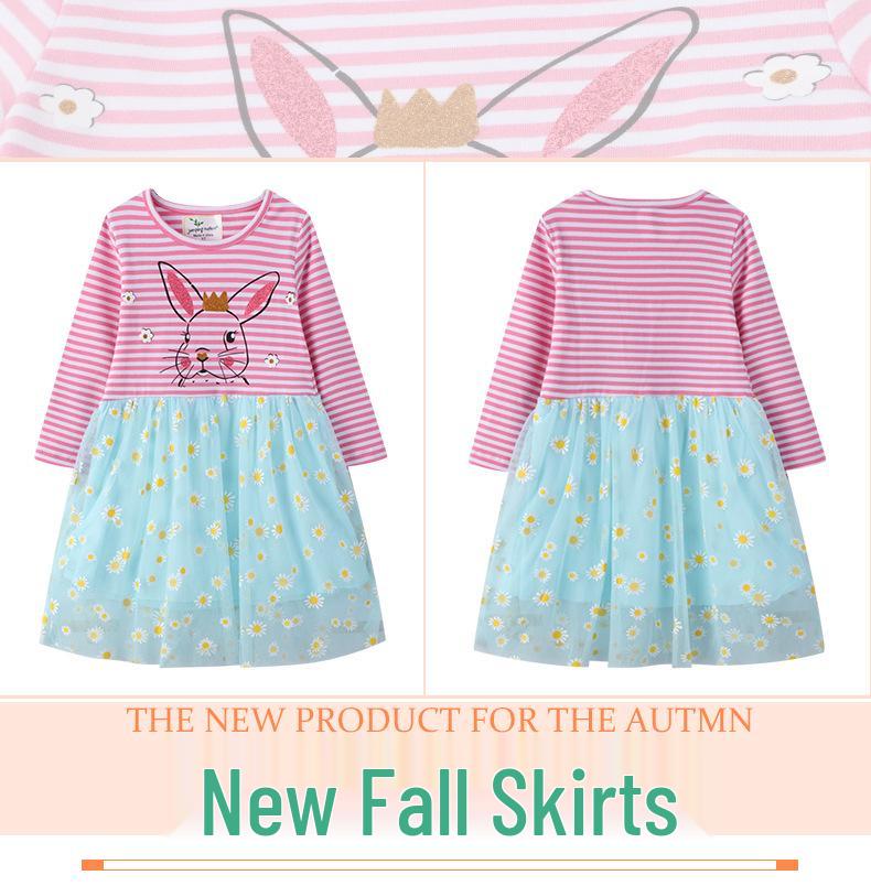 Spring Arrival: Girls' Long Sleeve Mesh Princess Dress