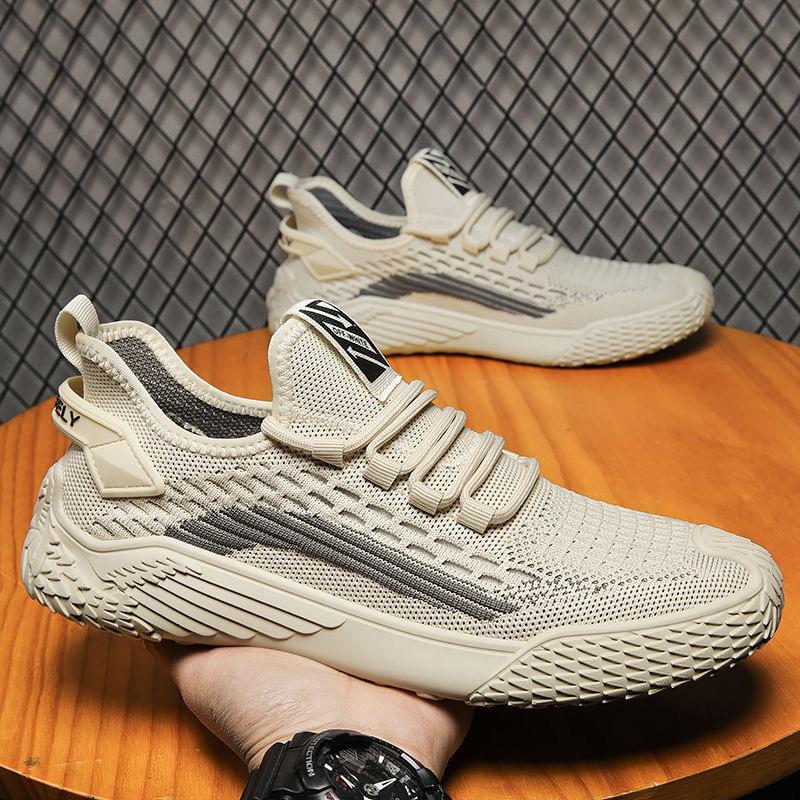 

Новая летняя обувь с сеткой Flyknit, дышащие легкие кроссовки для бега, повседневная обувь с сетчатой ​​поверхностью, тонкая модная обувь 44