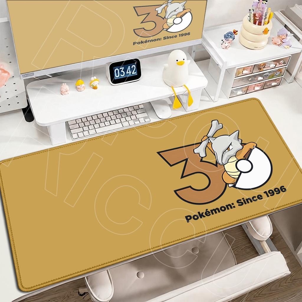 P-Pokemons PC Office Mat Kawaii Cubone Large Mousepad E-sports Gaming Accessories Computer Keyboard Desk Carpet Locking Edge Rug