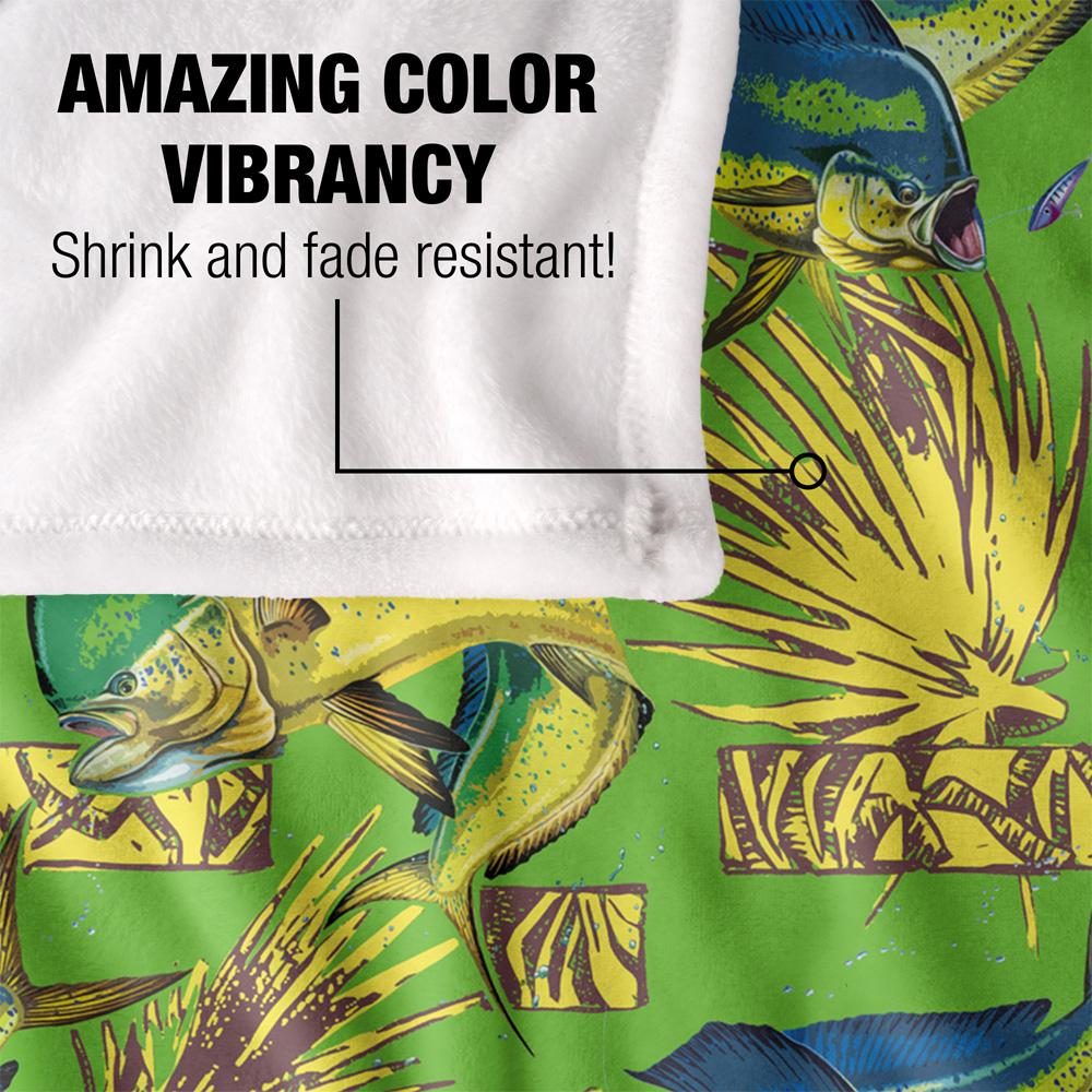 JQ Licensing Dorado Fishing Tiki 2 Silky Soft Touch Blanket