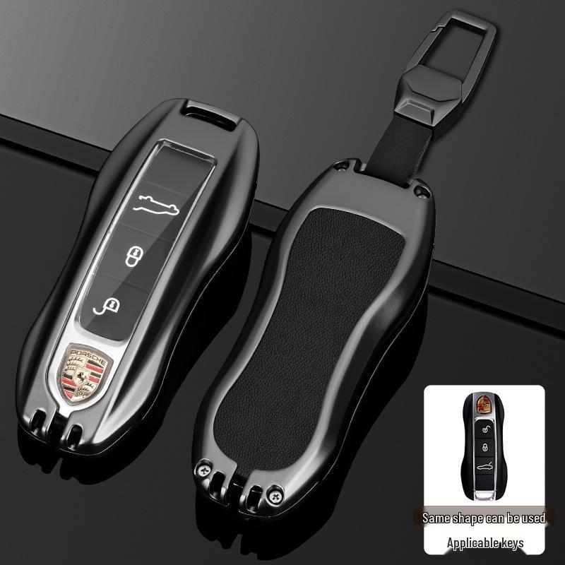 Porsche Macan, Cayenne, Panamera, 718/911 Full Wrap Key Shell Case & Chain