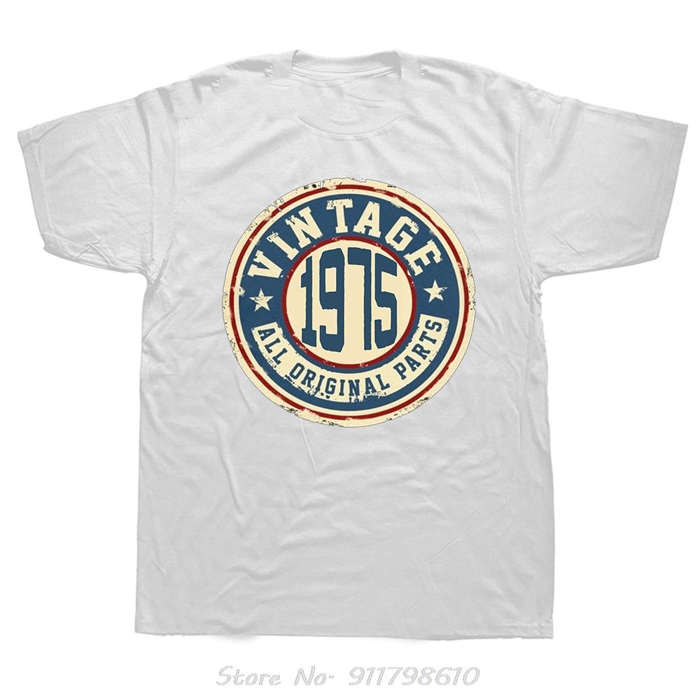 Vtipné pánské oblečení Vintage 1975 Limitovaná edice Oversized tričko Letní streetwear Bavlněné tričko Dárky k narozeninám Fitness tričko