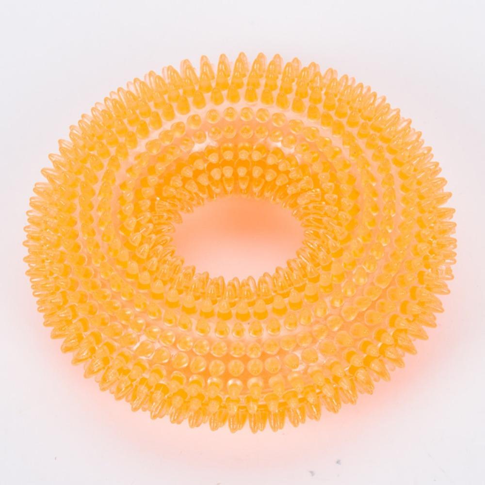 Bite-resistant vocal barbed ring TPR dog gnawing toy large dog teeth grinding tire