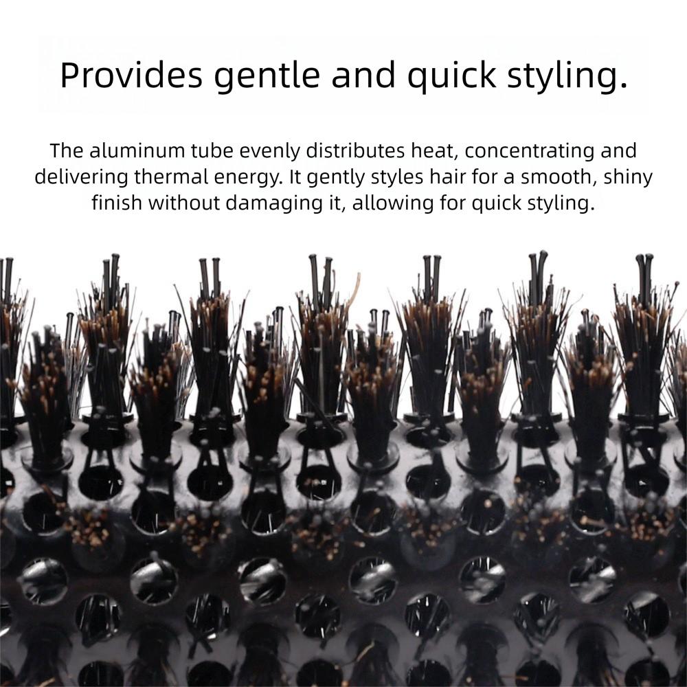 Handle Round Rolling Brush Round Barrel Hairdressing Straight Twill Hair Comb Styling Tool Anti Static Hair Curling Brush Salon