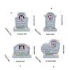 Engraved Sentence Pet Grave Stone Weatherproof Resin Memorial Grave Marker Cats Headstone for Pet Loss Garden Tribute