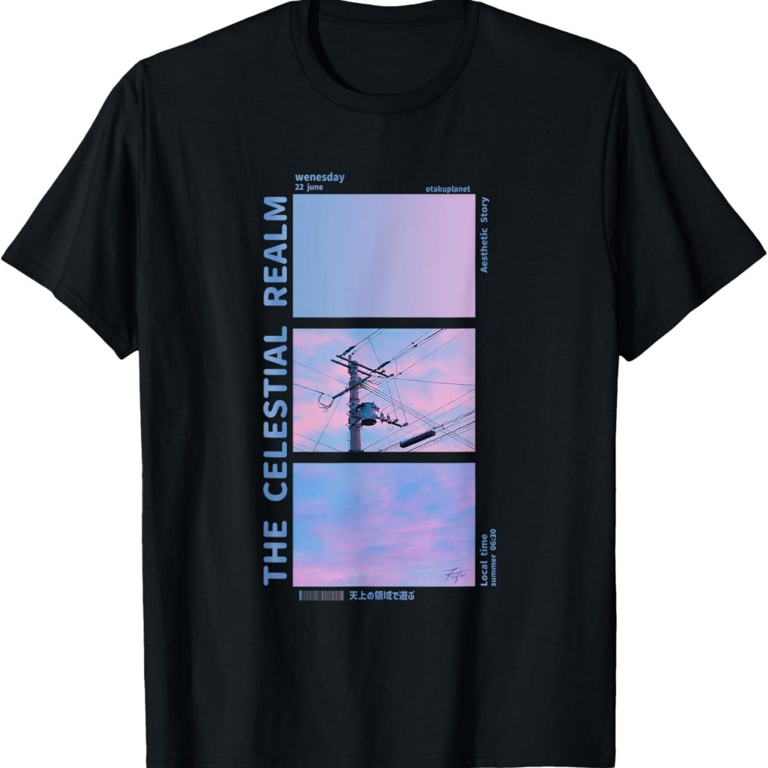 Japanese Streamline Graphic in Retro Aesthetic Streetwear T-Shirt S